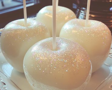 White Sparkle Candy Apples